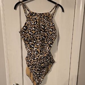 Leopard Print One-Piece Swimsuit